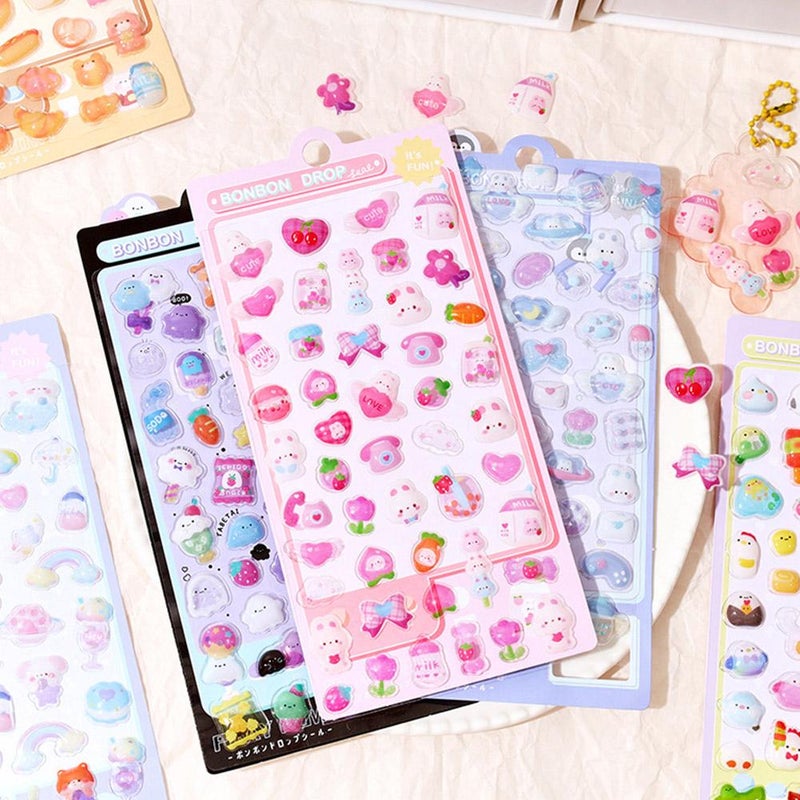 3d Nail Decals, Children's Nail Decoration Stickers, 3d Children's Nail Decoration, Cartoon Nail Stickers for Women Girls DIY (blue) - Image 5